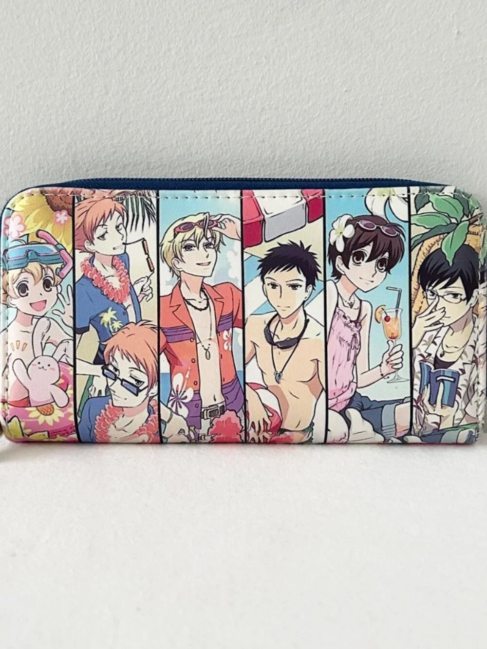 Ouran High School Host Club Zip Around Wallet Beach Day Amine Slots Coin Pouch
